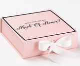 Will You Be My maid of honor? Proposal Box Pink w/ White Bow -  Border