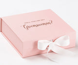 Will You Be My groomswoman? Proposal Box Pink w/ White Bow - No Border