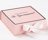 Will You Be My jr groomsman? Proposal Box Pink w/ White Bow -  Border