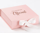 Will You Be our Officiant? Proposal Box Pink w/ White Bow - No Border