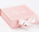 Will You Be our Officiant? Proposal Box Pink w/ White Bow -  Border