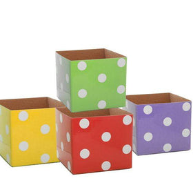 Polka Dots Gloss Mini Posy Box (13x12cmH)-Gift Box