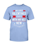 My First Valentine with My Boyfriend Unisex Tee