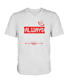 Mrs. Always Right Ladies HD V Neck T