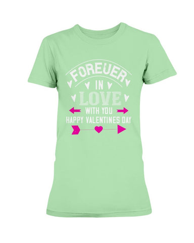 Happy Valentines Day Forever In Love Ultra Ladies T-Shirt