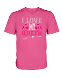 I Love My Queen Ladies HD V Neck T