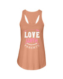 Love With Parents Ladies Racerback Tank