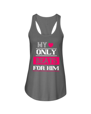 My Heart Beats Only For Him Ladies Racerback Tank