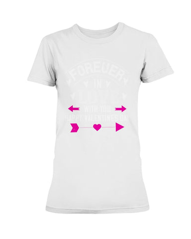 Happy Valentines Day Forever In Love Ultra Ladies T-Shirt