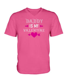 Daddy is my valentine Ladies HD V Neck T