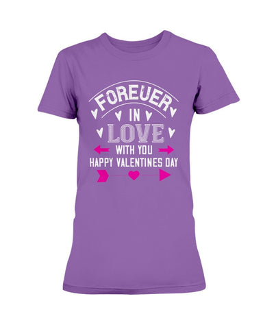 Happy Valentines Day Forever In Love Ultra Ladies T-Shirt