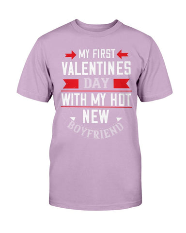 My First Valentines With My Boyfriend Unisex Tee