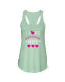 I Love Awesome Wife Ladies Racerback Tank