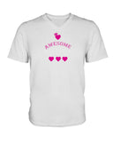 I Love Awesome Wife Ladies HD V Neck T