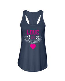 Love Is Everywhere Ladies Racerback Tank