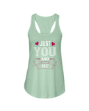 Just You and Me Ladies Racerback Tank