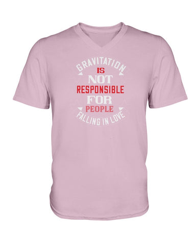 Gravitation is not the reason Ladies HD V Neck T