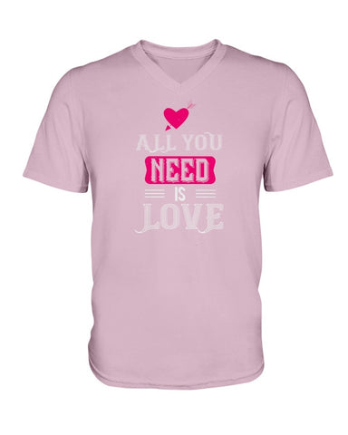 All You Need is Love Ladies HD V Neck T