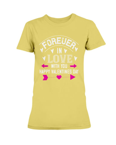 Happy Valentines Day Forever In Love Ultra Ladies T-Shirt