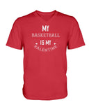 Basketball is My Valentine Ladies HD V Neck T