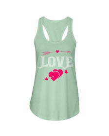 Love - Designed Ladies Racerback Tank