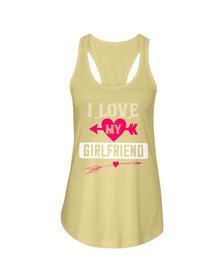 I Love My Girlfriend Ladies Racerback Tank