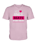 My Heart Only Beats For Her Ladies HD V Neck T