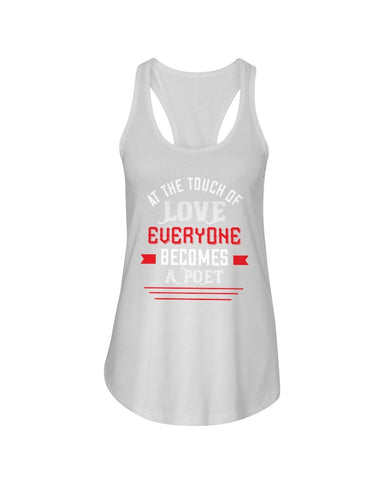 At the touch of Love Ladies Racerback Tank