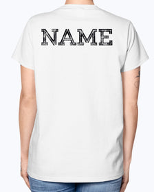 Bride Tee name on back