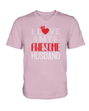 I Love My Awesome Husband Ladies  V Neck T