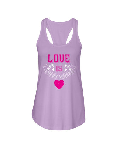 Love Is Everywhere Ladies Racerback Tank