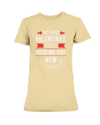 My First Valentine with My Boyfriend Ultra Ladies T-Shirt