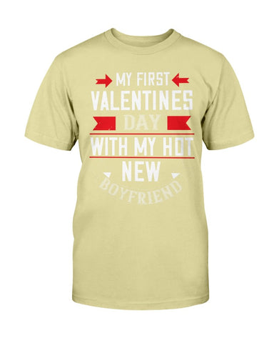 My First Valentines With My Boyfriend Unisex Tee