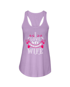 I Love My Awesome Wife Ladies Racerback Tank