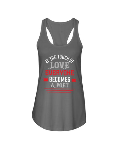 At the touch of Love Ladies Racerback Tank