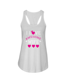 I Love Awesome Wife Ladies Racerback Tank