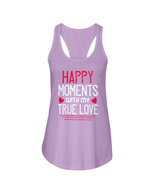 Happy Moments with my True Love Ladies Racerback Tank