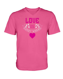 Love Is Everywhere  Ladies HD V Neck T