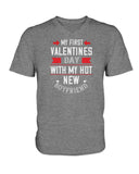 My First Valentine with My Boyfriend Ladies HD V Neck T