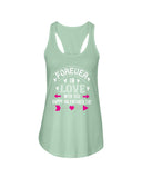 Happy Valentines Day Forever In Love Ladies Racerback Tank