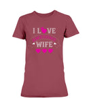 I Love Awesome Wife Ladies Missy T-Shirt