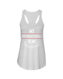 Basketball is My Valentine Ladies Racerback Tank