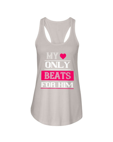 My Heart Only Beats For Him Ladies Racerback Tank