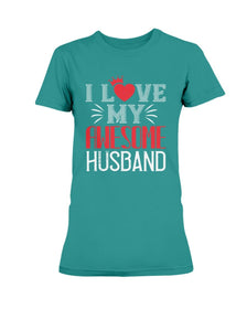 I Love My Awesome Husband Ladies Missy T-Shirt