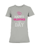 Happy Valentines Day with fancy hearts Ladies Missy T-Shirt