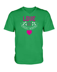 Love Is Everywhere  Ladies HD V Neck T