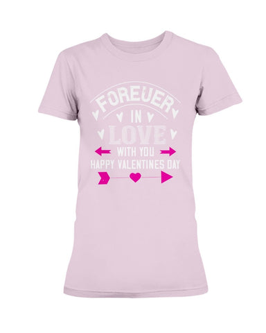 Happy Valentines Day Forever In Love Ultra Ladies T-Shirt