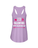 Be my Valentine Feb 14th Ladies Racerback Tank