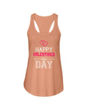 Happy Valentines Day with fancy hearts Ladies Racerback Tank