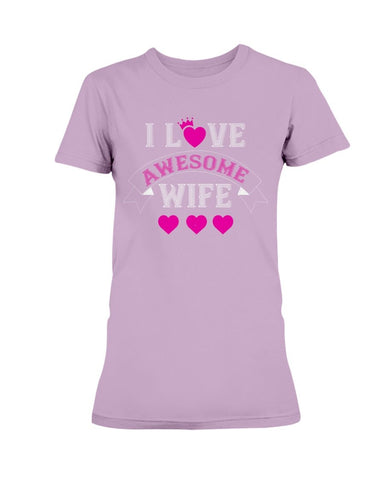 I Love Awesome Wife Ultra Ladies T-Shirt